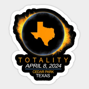 Cedar Park Texas Total Solar Eclipse 2024 Sticker